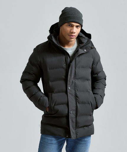 2786 Recycled Bonded Longline Padded Jacket 1