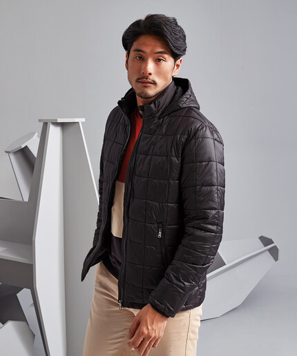 2786 Box Quilt Hooded Jacket 1