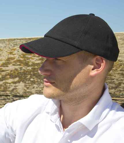 Result Low Profile Heavy Brushed Cotton Cap with Sandwich Peak 1