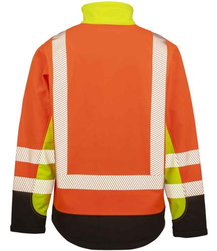Result Recycled Three Layer Printable 3-Tone Safety Soft Shell Jacket 2