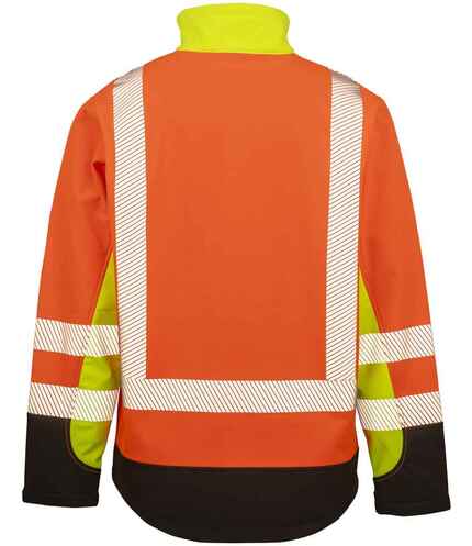 Result Recycled Three Layer Printable 3-Tone Safety Soft Shell Jacket 3