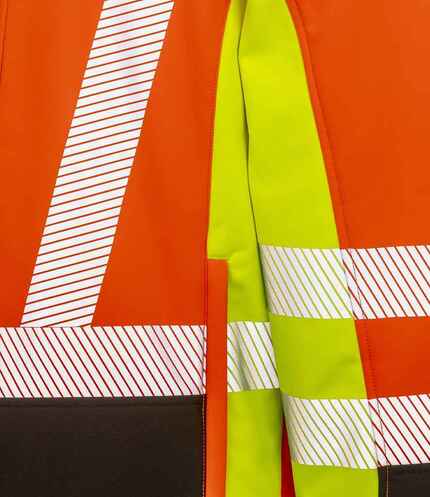 Result Recycled Three Layer Printable 3-Tone Safety Soft Shell Jacket 7