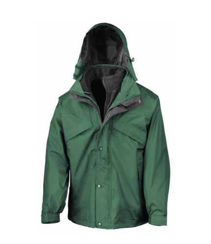 Result 3-in-1 Waterproof Zip and Clip Fleece Lined Jacket