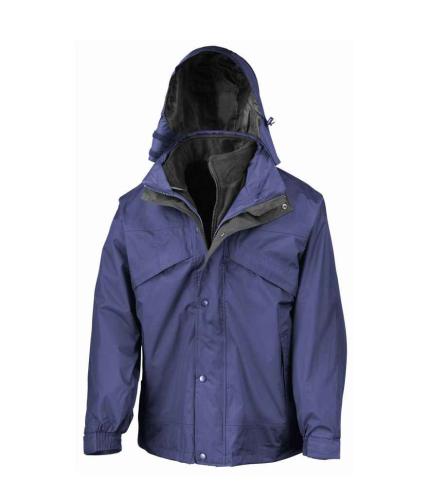 Result 3-in-1 Waterproof Zip and Clip Fleece Lined Jacket