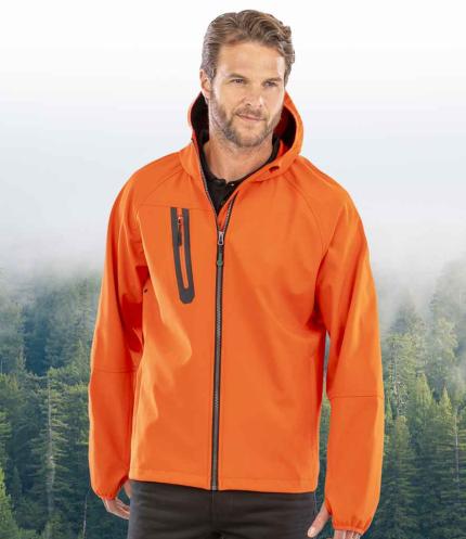 Result Recycled Three Layer Printable Hooded Soft Shell Jacket 2