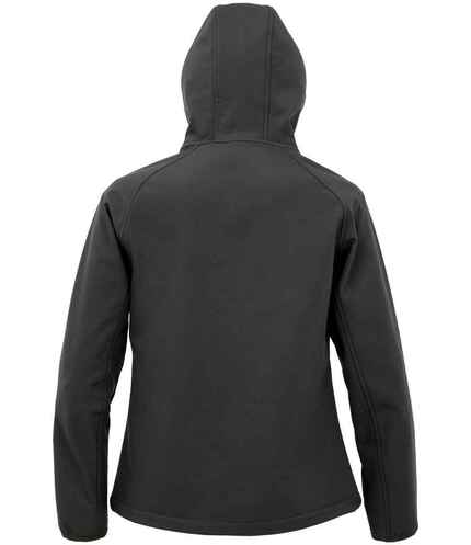 Result Genuine Recycled Ladies Three Layer Printable Hooded Soft Shell Jacket 1