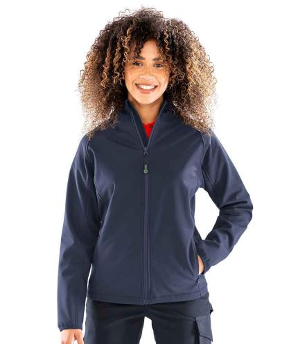 Result Recycled Ladies Three Layer Printable Hooded Soft Shell Jacket 2
