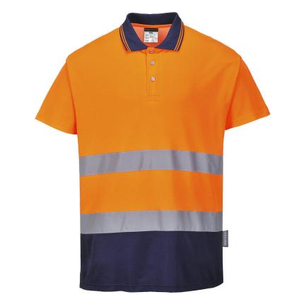 Portwest
 Hi-Vis Cotton Comfort Contrast Polo Shirt S/S 0