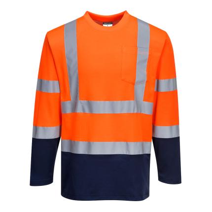 Portwest
 Hi-Vis Cotton Comfort Contrast T-Shirt L/S 0