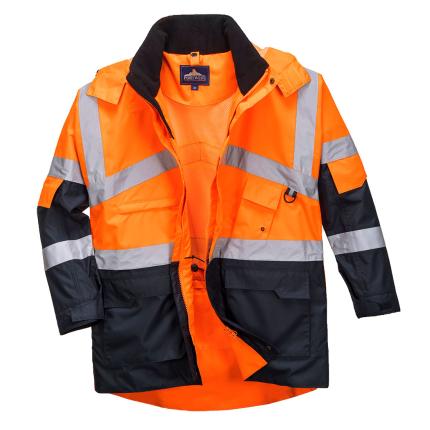Portwest Hi-Vis Breathable Contrast Rain Jacket 0