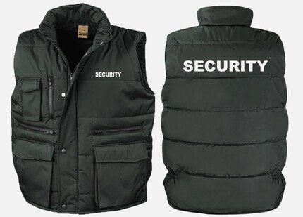 Security Printed Result Workguard Bodywarmer