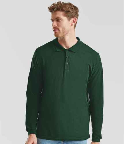 Fruit of the Loom Premium Long Sleeve Cotton Piqué Polo Shirt 3