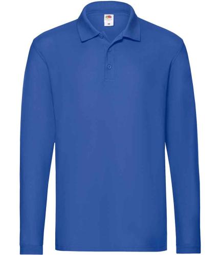Fruit of the Loom Premium Long Sleeve Cotton Piqué Polo Shirt 0