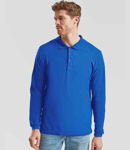 Fruit of the Loom Premium Long Sleeve Cotton Piqué Polo Shirt 3