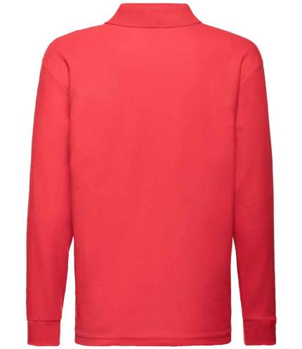 Fruit of the Loom Kids Long Sleeve Poly/Cotton Piqué Polo Shirt 2