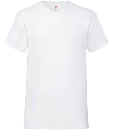 Fruit of the Loom V Neck Value T-Shirt - White | Order Uniform UK Ltd