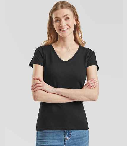 Fruit of the Loom Lady Fit Value V Neck T-Shirt 3