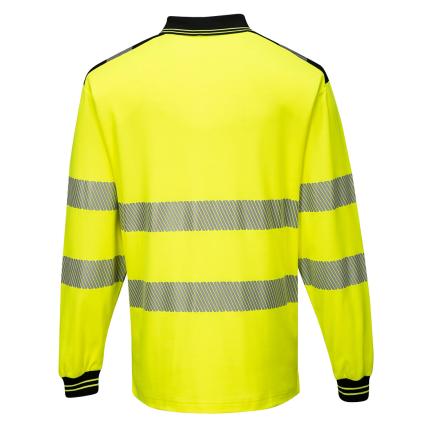 Portwest PW3 Hi-Vis Cotton Comfort Polo Shirt L/S 1