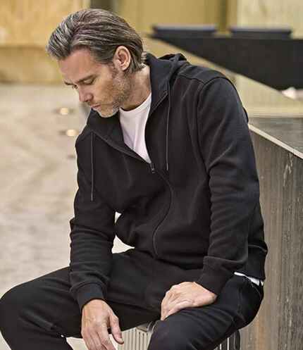 Tee Jays Ribbed Interlock Full Zip Hooded Sweatshirt 3