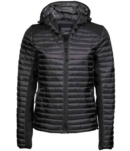 Tee Jays Ladies Crossover Hooded Padded Outdoor Jacket