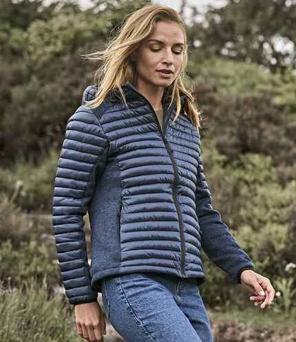 Tee Jays Ladies Crossover Hooded Padded Outdoor Jacket 7