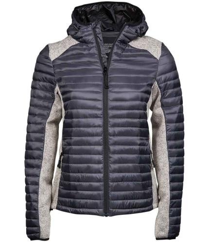 Tee Jays Ladies Crossover Hooded Padded Outdoor Jacket