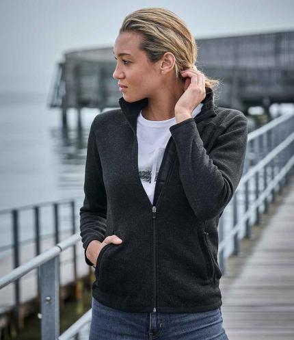 Tee Jays Ladies Knitted Outdoor Fleece Jacket 2