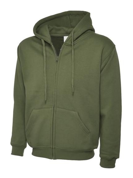 Uneek Adults Classic Full Zip Hooded Sweatshirt