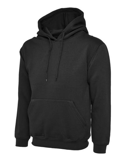 Uneek Classic Hooded Sweatshirt - Black | Order Uniform UK Ltd