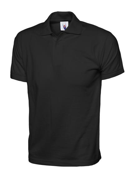 Uneek Jersey Polo Shirt - Black | Order Uniform UK Ltd