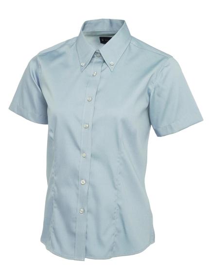 Uneek Ladies Pinpoint Oxford Short Sleeve Shirt