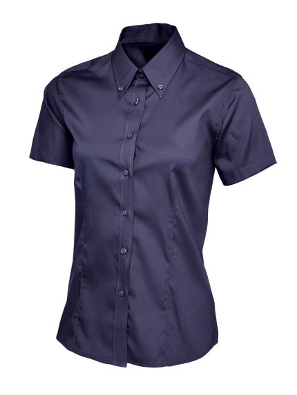 Uneek Ladies Pinpoint Oxford Short Sleeve Shirt