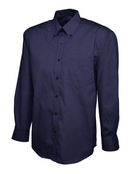 Uneek Mens Pinpoint Long Sleeve Oxford Shirt 1