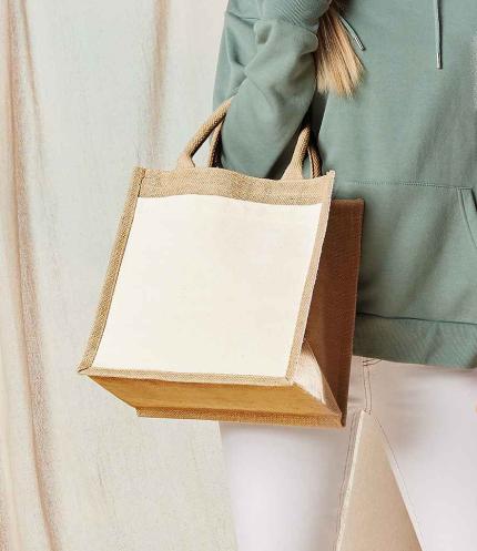 Westford Mill Pocket Jute Midi Tote Bag 1