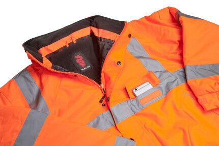 Warrior Hi-Vis Fleece Lined Bomber Jacket 3