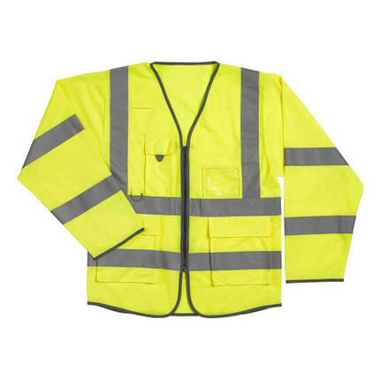 Warrior Hi Vis Long Sleeve Executive Waistcoat 0