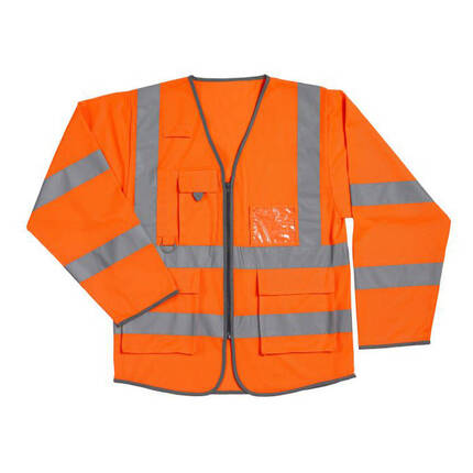 Warrior Hi Vis Long Sleeve Executive Waistcoat 0