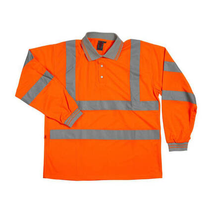 Warrior Hi Vis Long Sleeve Polo 0