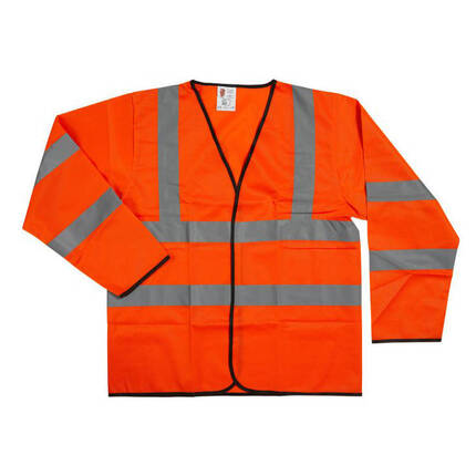 Warrior Hi Vis Long Sleeve Waistcoat 0