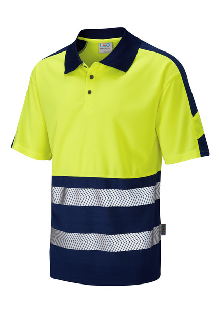 LEO WATERSMEET ISO 20471 Cl 1 Dual Colour Coolviz Plus Polo Shirt