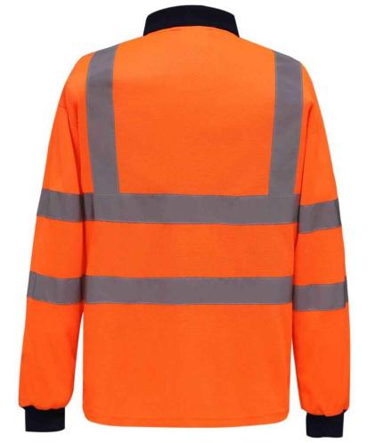 Yoko Hi-Vis Long Sleeve Polo Shirt 1