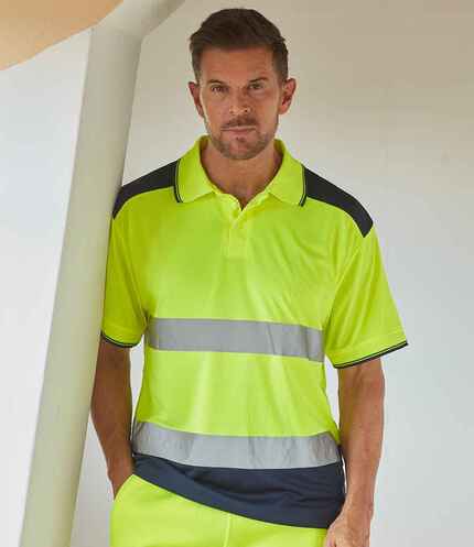 Yoko Two Tone Short Sleeve Polo Shirt 2
