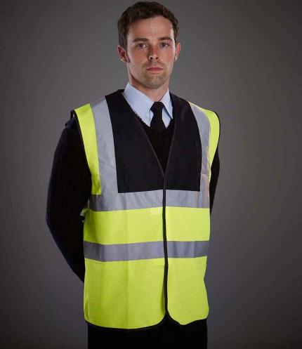 Yoko Hi-Vis Two Band and Braces Waistcoat 1