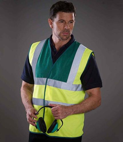 Yoko Hi-Vis Two Band and Braces Waistcoat 1