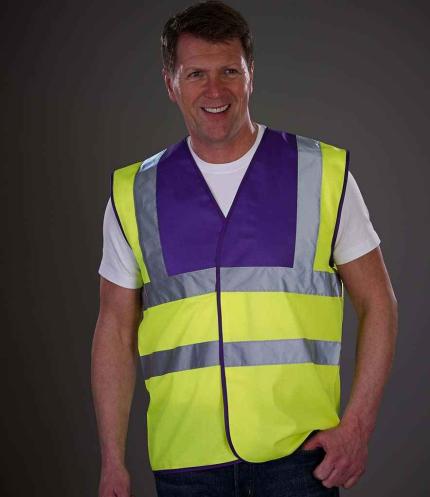 Yoko Hi-Vis Two Band and Braces Waistcoat 1