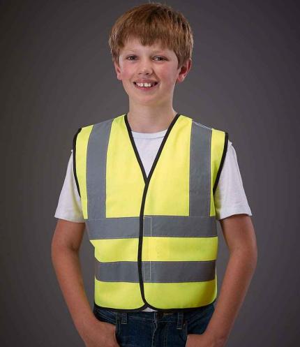 Yoko Kids Hi-Vis Two Band and Braces Waistcoat 1