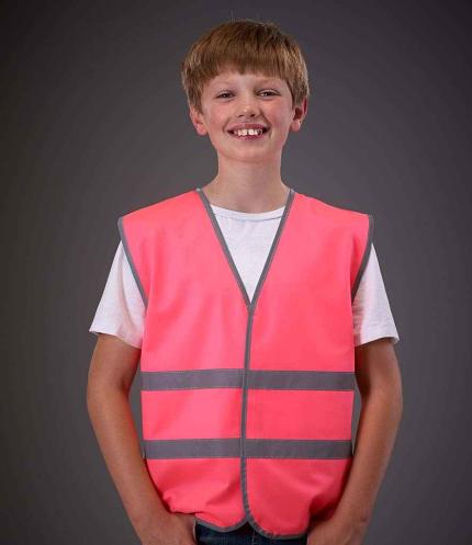 Yoko Kids Hi-Vis Two Band Waistcoat 1
