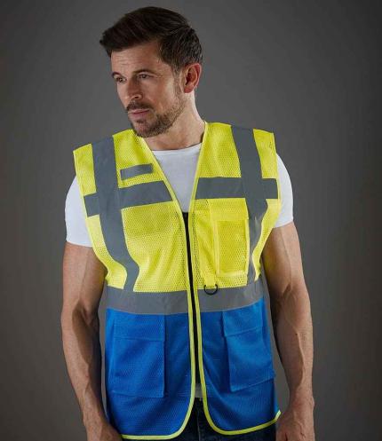 Yoko Hi-Vis Top Cool Open Mesh Executive Waistcoat 2