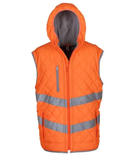 Yoko Hi-Vis Kensington Hooded Gilet