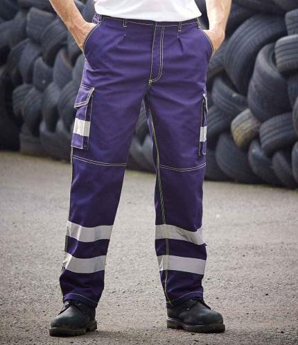 Yoko Hi-Vis Cargo Trousers with Knee Pad Pockets 1